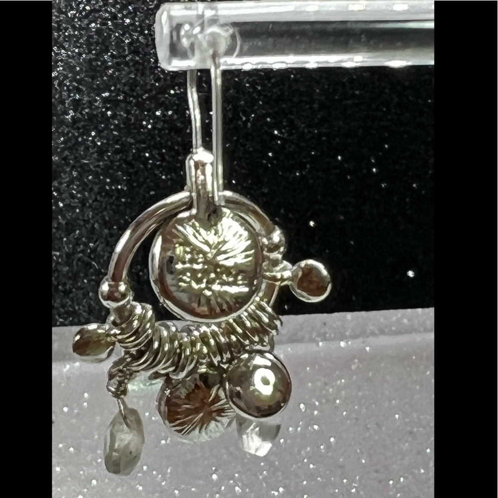 Vintage Lia Sophia Silver Ammonite Pendant & Earrings - Picture 6 of 7